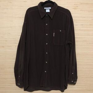 Columbia Sportwear Brown Long Sleeve Corduroy Button Down Shacket Size XXL
